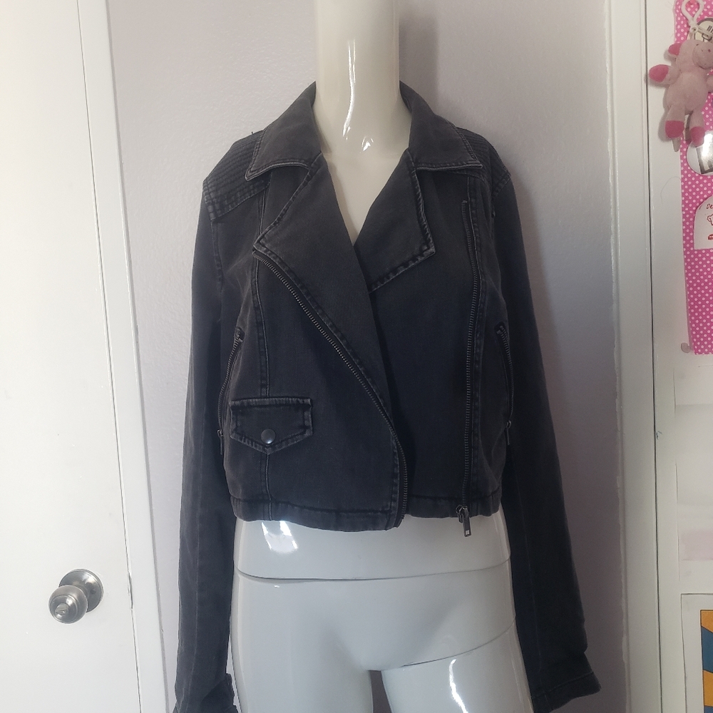 Free People black jean jacket